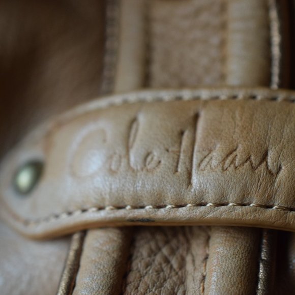 Cole Haan Multi Tan Leather Bag and Sandals Size 9 Nice! - Picture 11 of 14
